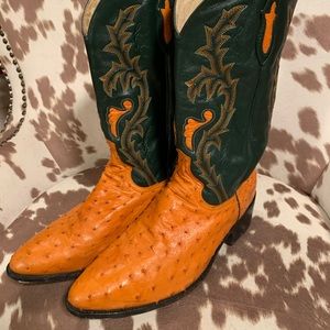 Dan Post Full Quill Ostrich Boots size 11.5 E